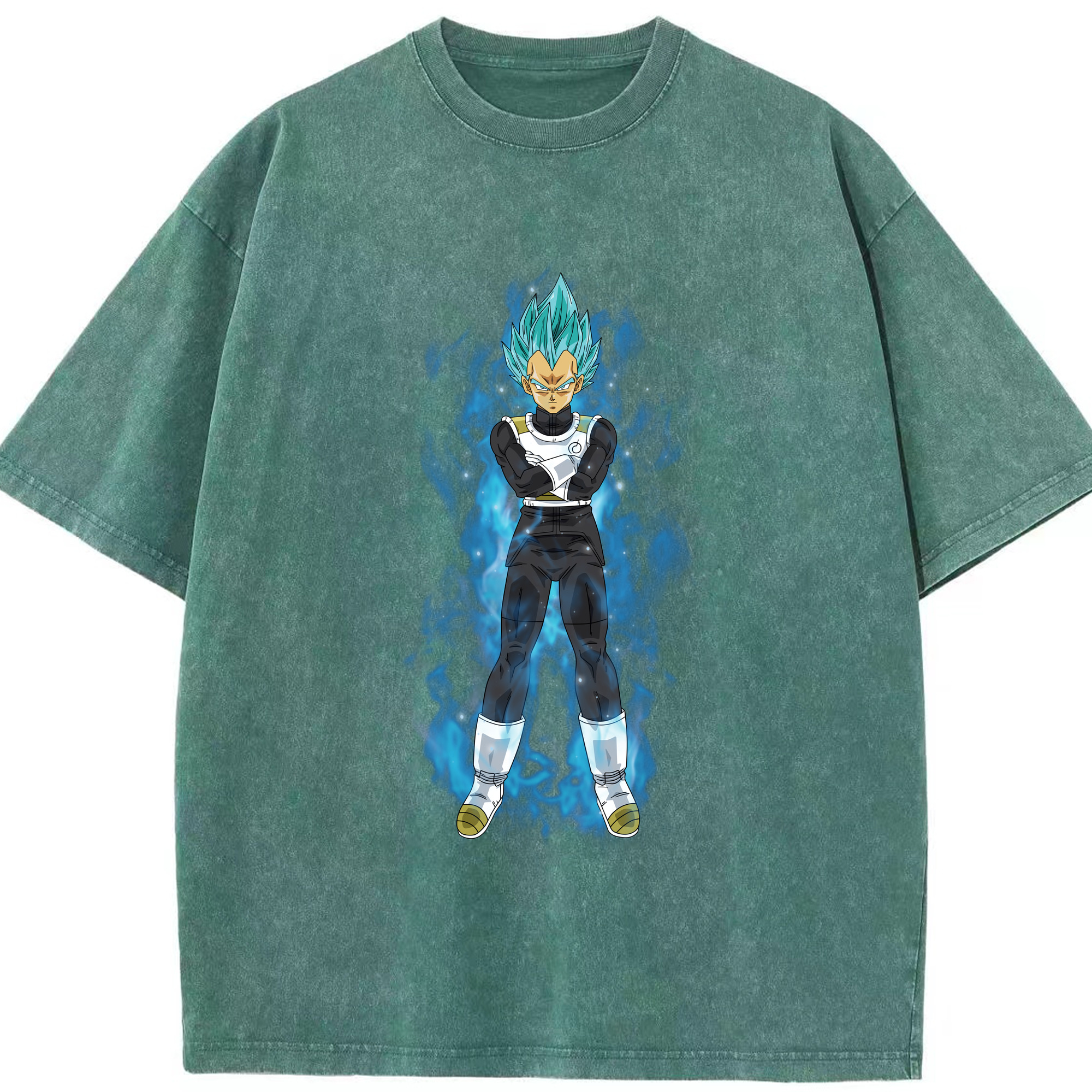 （画像用） ドラゴンボール ベジータ四世（Bejīta Yonsei）DRAGON BALL Vegeta IV 綿100% ヴィンテージ風 半袖Tシャツ（フロントプリント）
